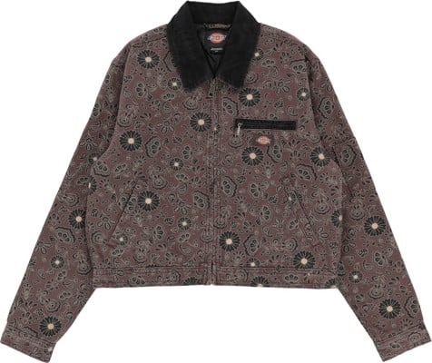 Dickies Women's Ellis Floral Jacket - floral on canvas dark base - view large