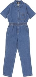 Dickies Women's Houston Denim Coverall Pants - classic blue