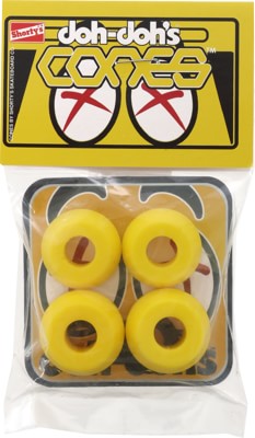 Shortys Doh Doh's Quad Pack Cones Skate Bushings (2 Truck Set) - yellow - view large