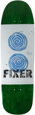 Fixer Spirals 9.8 Skateboard Deck - green - view large