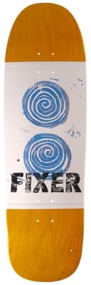 Fixer Spirals 9.8 Skateboard Deck - yellow - view large