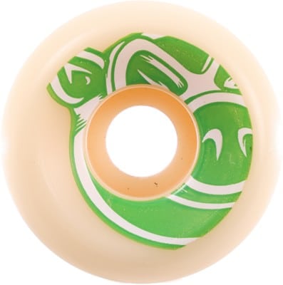 Pig Conical Side Cut Skateboard Wheels - white/green (95a) - view large