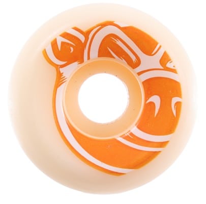 Pig Conical Side Cut Skateboard Wheels - white/orange (95a) - view large