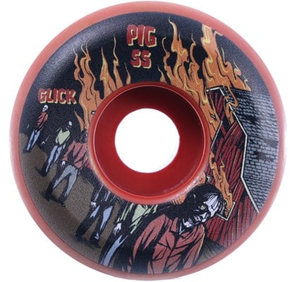 Pig Glick Apocalypse Pro Skateboard Wheels - red (97a) - view large