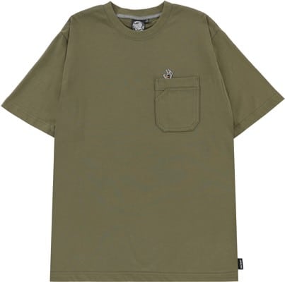 Santa Cruz Screaming Hand Utility Pocket T-Shirt - olive - view large