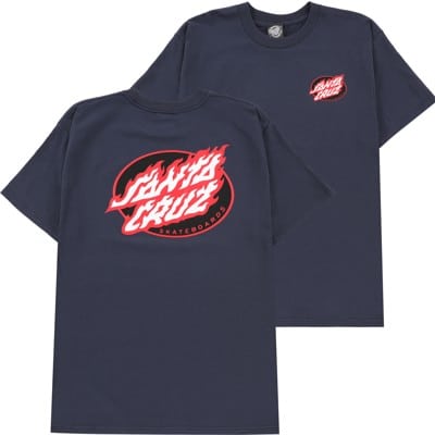 Santa Cruz True Oval Flame Dot T-Shirt - navy - view large