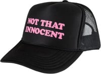 Welcome Britney Spears Innocent Puff-Print Trucker Hat - black