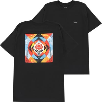 Obey Geometric Power Canvas T-Shirt - black - view large