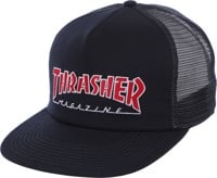 Thrasher Embroidered Logo Trucker Hat - navy blue