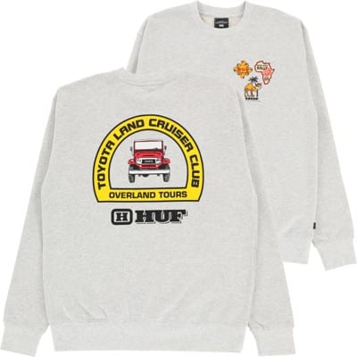 HUF Toyota Land Cruiser Overland Touring Crew Sweatshirt - ash - view large