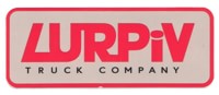 Lurpiv Plate Logo Sticker - grey/red
