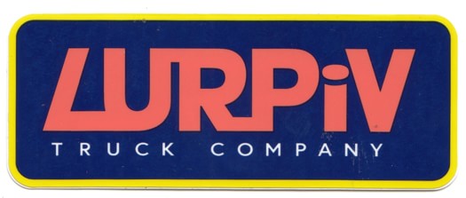 Lurpiv Plate Logo Sticker - purple/salmon - view large