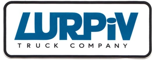 Lurpiv Plate Logo Sticker - white/blue - view large