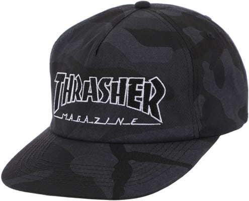 Thrasher Outline Snapback Hat - camo - view large