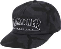 Thrasher Outline Snapback Hat - camo