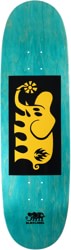 Black Label Elephant Block 9.0 Egg Skateboard Deck - teal