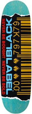 Black Label Ripped Barcode 9.0 Custom Egg Skateboard Deck - teal - view large