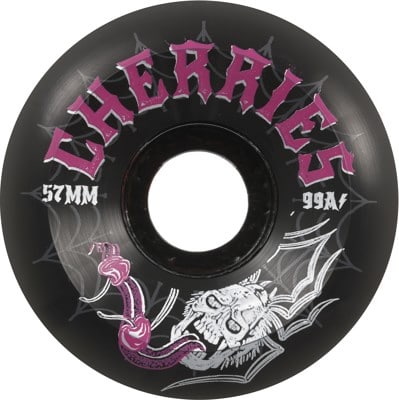 Cherries Wheels Spiders Conical Skateboard Wheels - black (99a) - view large