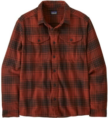 Patagonia Organic Cotton Fjord Flannel Shirt - cascade: burnished red - view large