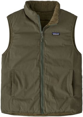 Patagonia Reversible Cotton Down Vest Jacket - basin green - view large