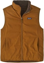 Patagonia Reversible Cotton Down Vest Jacket - shelter brown