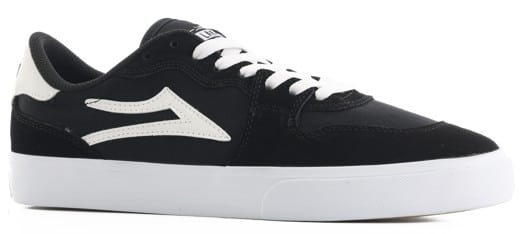 Lakai York Skate Shoes - black/white suede - view large