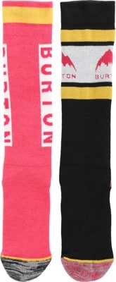 Burton Kids Weekend Midweight 2-Pack Snowboard Socks - azalea pink - view large