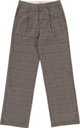 Brixton Women's Ludlow Trouser Pants - brown/cream houndstooth