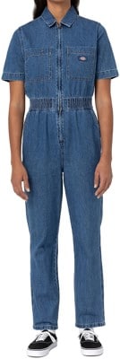 Dickies Women's Houston Denim Coverall Pants - classic blue - view large