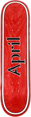 April OG Logo 8.25 Skateboard Deck - white/red - view large