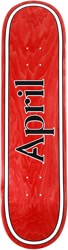 April OG Logo 8.25 Skateboard Deck - white/red