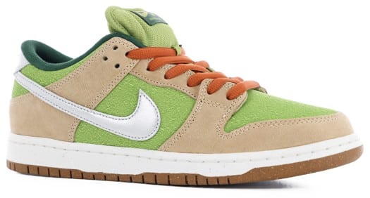 Nike SB Dunk Low Pro SB Skate Shoes - sesame/metallic silver-pear-fir-sail-lt british tan - view large