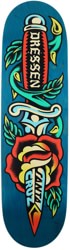 Santa Cruz Dressen Rose Dagger 8.7 Skateboard Deck - blue