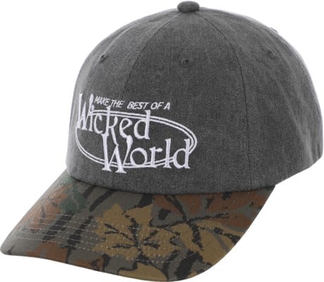 Obey Pigment Wicked World Velcro Strapback Hat - pigment black multi - view large