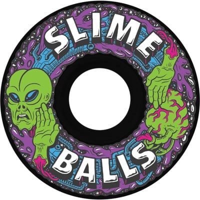 Slime Balls Alien Mini OG Slime Cruiser Skateboard Wheels - black (78a) - view large