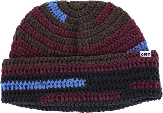 Obey Fairmount Crochet Beanie - potent ourole multi - view large