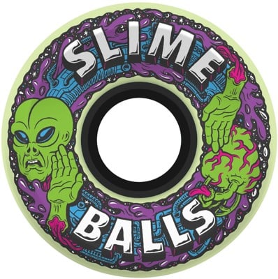 Slime Balls Alien OG Slime Cruiser Skateboard Wheels - glow in the dark (78a) - view large