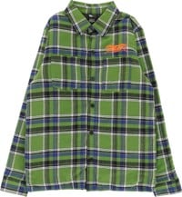 Anti-Hero Basic Eagle Flannel Jacket - green/blue multi-orange