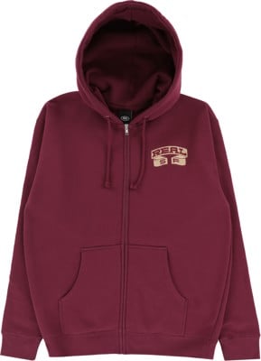 Real Muni Embroidered Zip Hoodie - maroon/khaki - view large