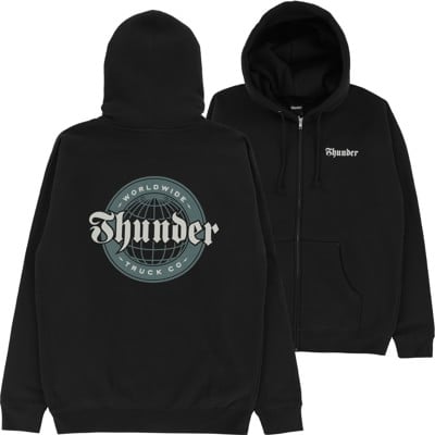 Thunder Worldwide Zip Hoodie - black/grey-green - view large