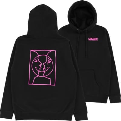 Krooked Moonsmile Raw Hoodie - black/magenta - view large