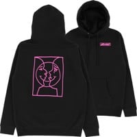 Krooked Moonsmile Raw Hoodie - black/magenta