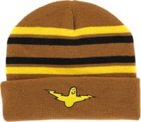 Krooked Bird Lightening Beanie - tan/yellow/black