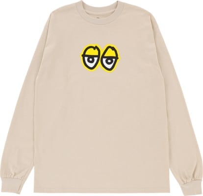 Krooked Eyes LG L/S T-Shirt - sand/yellow-black-white - view large