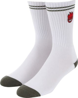 Spitfire Bighead Fill Embroidered Sock - white/olive/red - view large