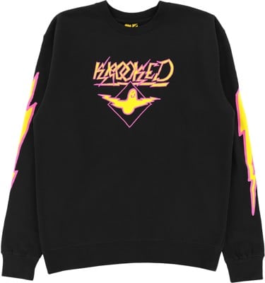 Krooked Bird Lightening Sleeve Crew Sweatshirt - black/yellow-magenta - view large