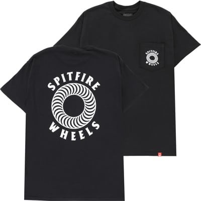 Spitfire Hollow Classic Pocket T-Shirt - black/white - view large