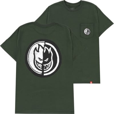 Spitfire Yin Yang Pocket T-Shirt - forest green/black-white - view large