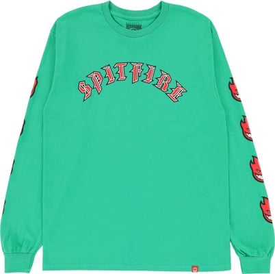 Spitfire Old E Bighead Fill Sleeve L/S T-Shirt - kelly green/red-white-black - view large