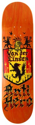 Anti-Hero Daan Coat Of Arms 8.28 Skateboard Deck - orange - view large